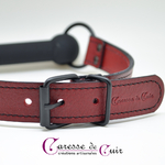 baillon mors silicone et cuir artisanal rouge caresse de cuir -7