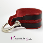 Bracelet-cuir-noir-martelage-rouge-fermoir-manille-argenté-4