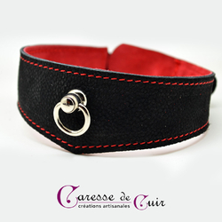 ensemble-collier-sm-cuir-laisse-noir-rouge-caressedecuir-3