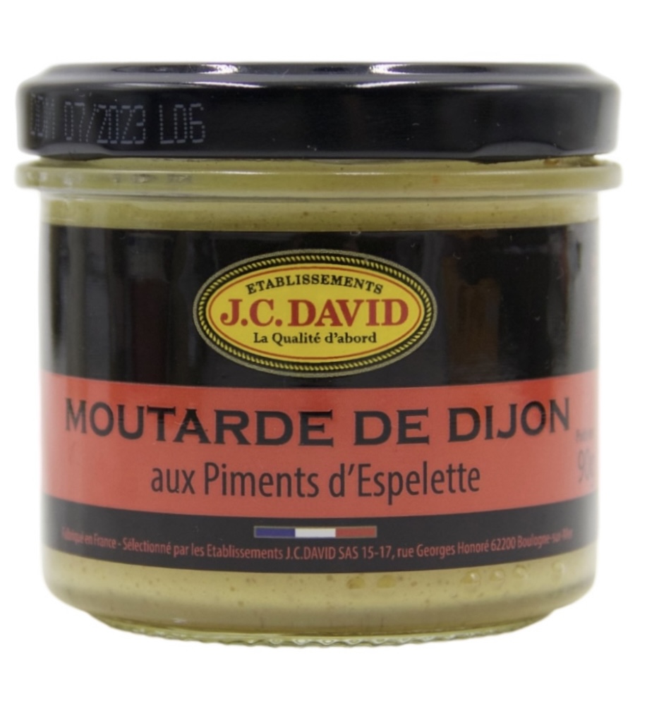 MOUTARDE DE DIJON AU PIMENT D\'ESPELETTE - 90g