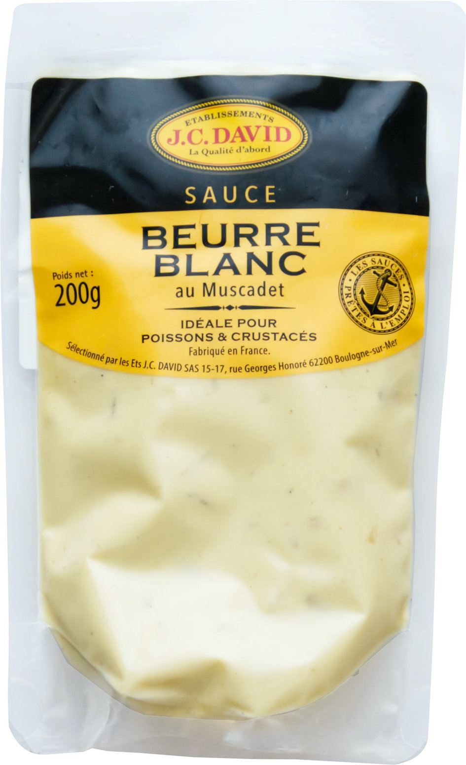 SAUCE BEURRE BLANC 200 g JC DAVID LA PAYSANNE DES MERS