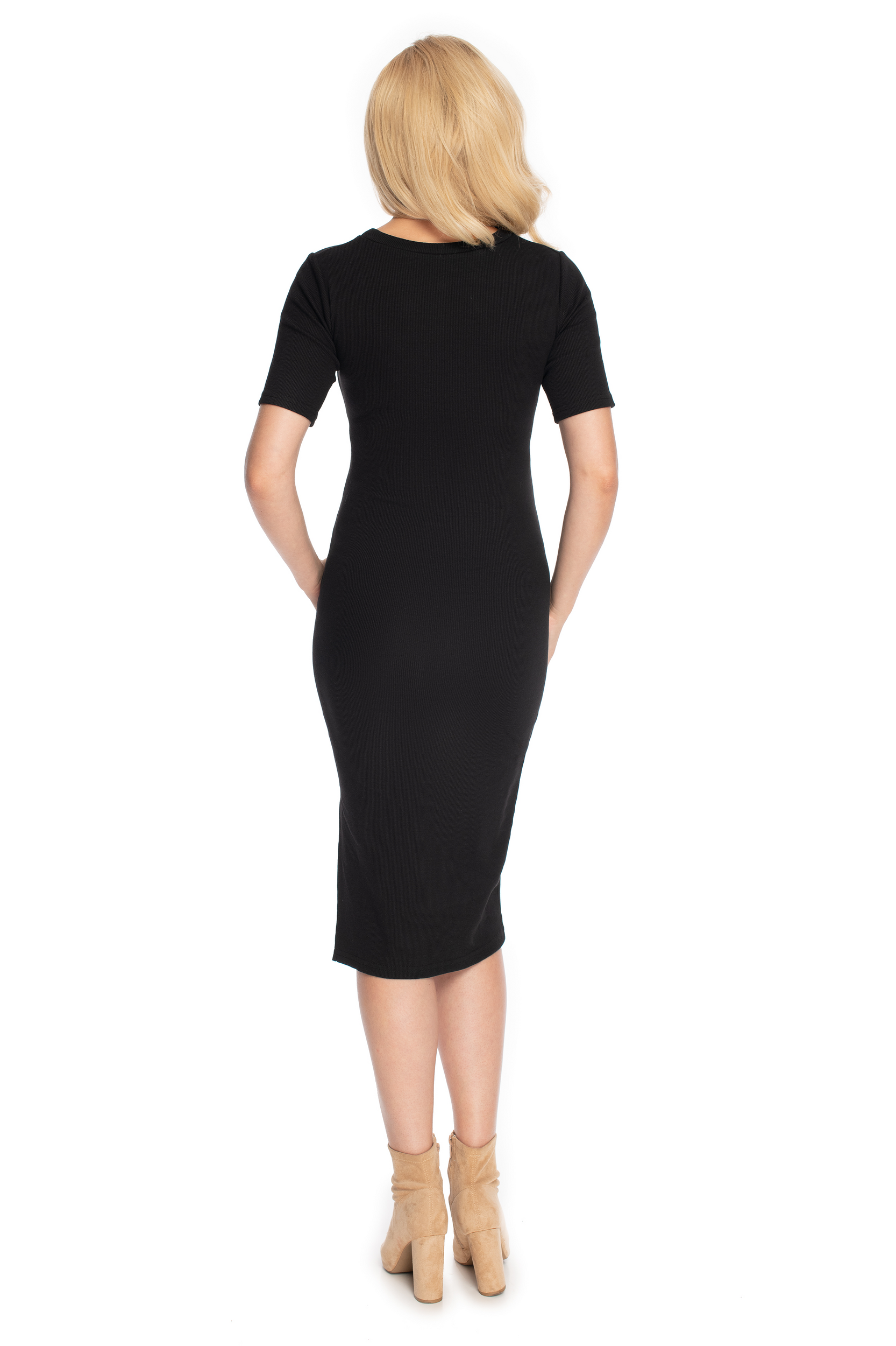 Robe de grossesse et allaitement mi longue dos