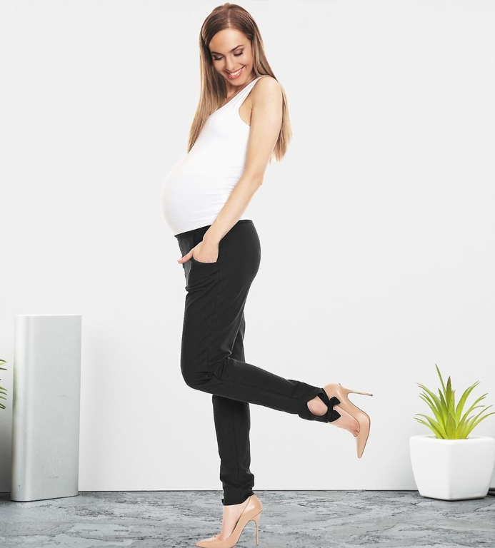 Pantalon De Grossesse Taille Haute - Jogging Confortable, Matière Douce Et Élastique, Pour Yoga Et Loisirs