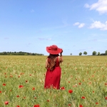 robe rouge shooting photo grossesse