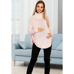 poncho de grossesse rose