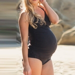 MUQGEW-femmes-enceintes-maillots-de-bain-grande-taille-couleur-Pure-rembourr-soutien-gorge-plage-Bikini-ensemble