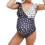 MUQGEW-maillot-de-bain-une-pi-ce-maternit-Tankini-femmes-Dot-Print-Strappy-maillot-de-bain