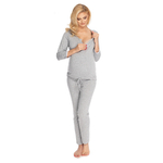 pyjama allaitement confortable gris clair