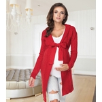 gilet long rouge