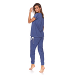 pyjama de grossesse et allaitement best mom bleu dos