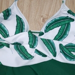 maillot de bain de grossesse imprime feuilles detail haut