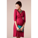 robe de grossesse et allaitement elegante rouge