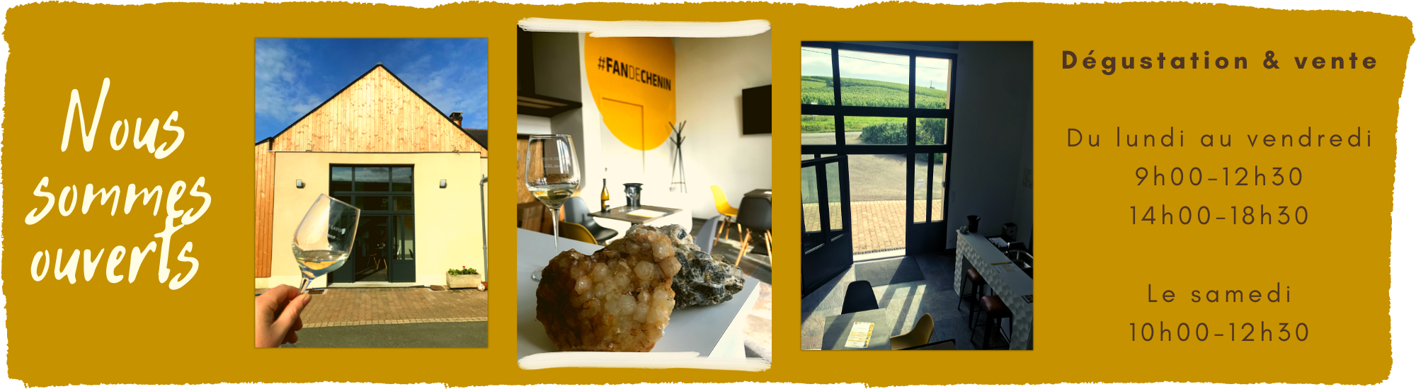 degustation vente du lundi au vendredi 9h00 12h3014h00 18h30 le samedi 10h00 12h30