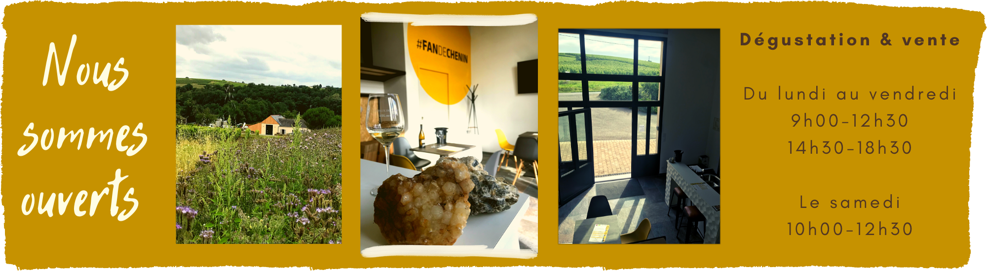 degustation vente du lundi au vendredi 9h00 12h3014h00 18h30 le samedi 10h00 12h30