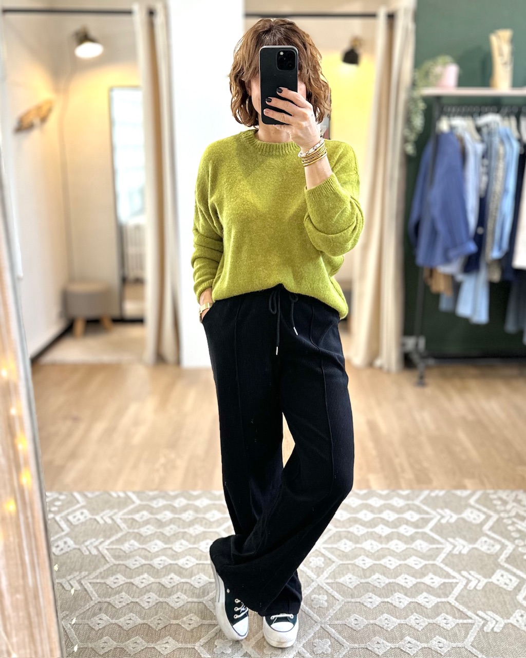 PULL FEMME VERT OLIVE