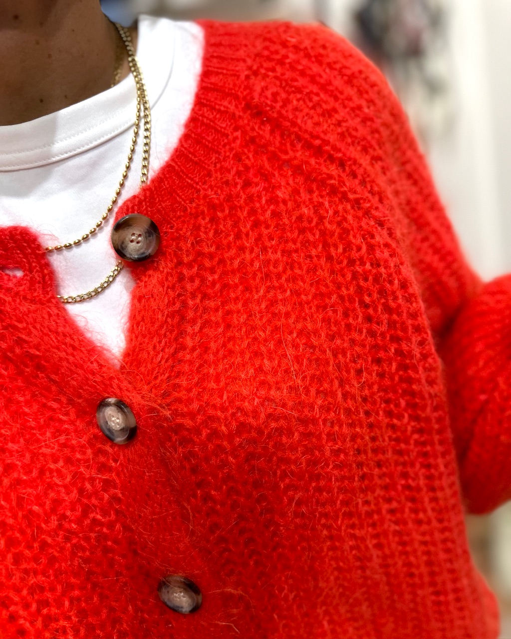 gilet corail femme
