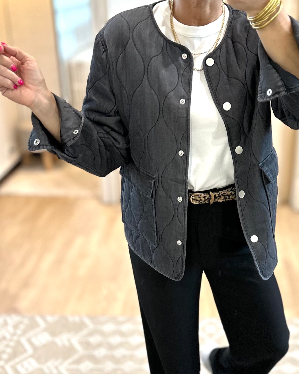 VESTE MATELASSEE GRISE