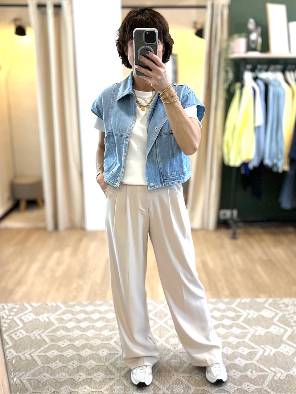 PANTALON BEIGE A PINCES