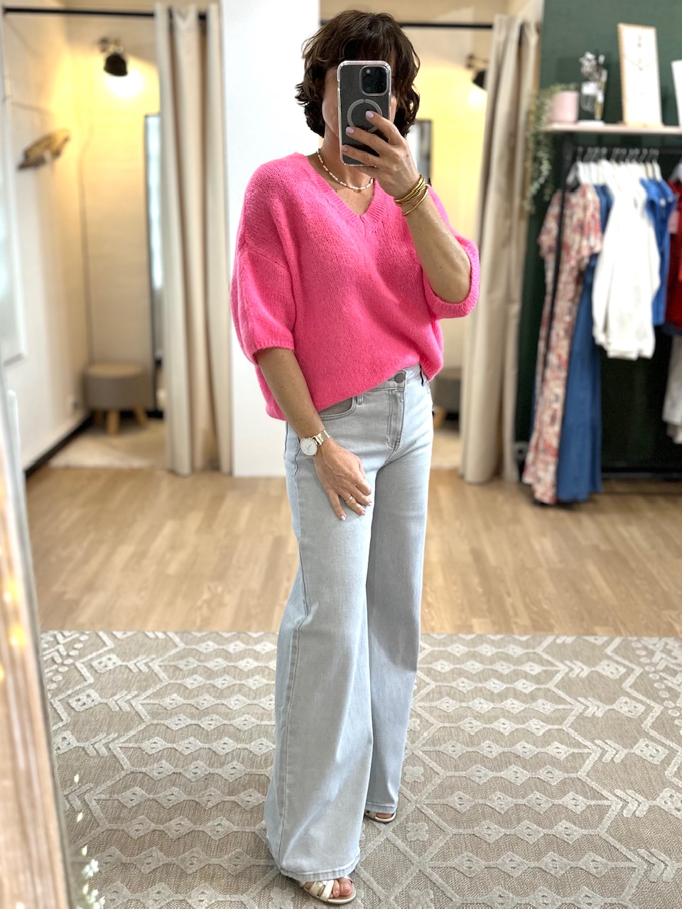 jean nino wide gris clair