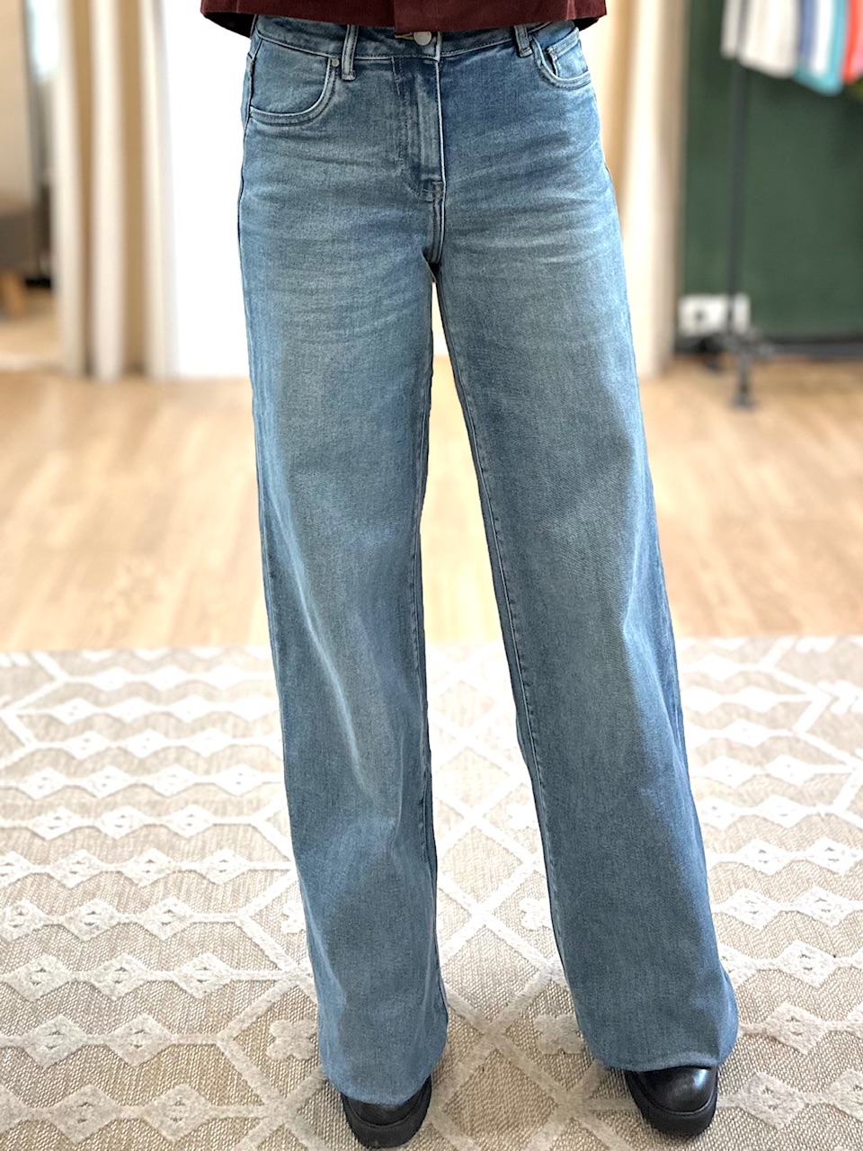 JEAN WIDE LEG BLEU