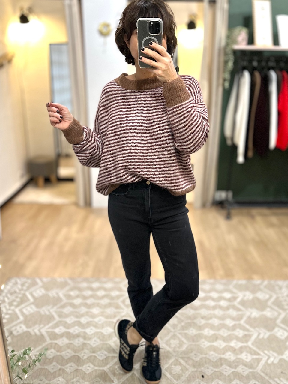 JEAN GRIS MOM FIT