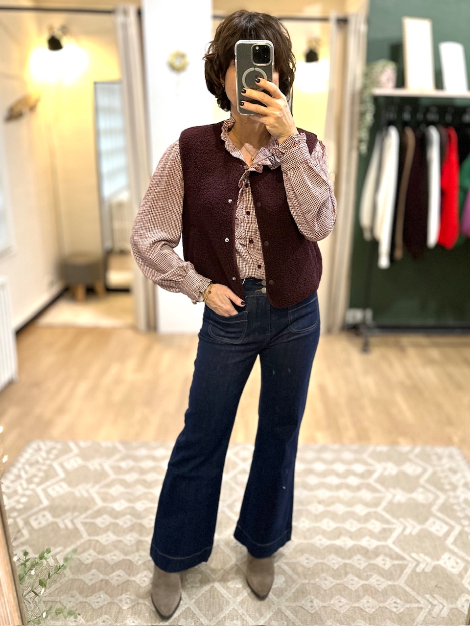 GILET SANS MANCHE BORDEAUX