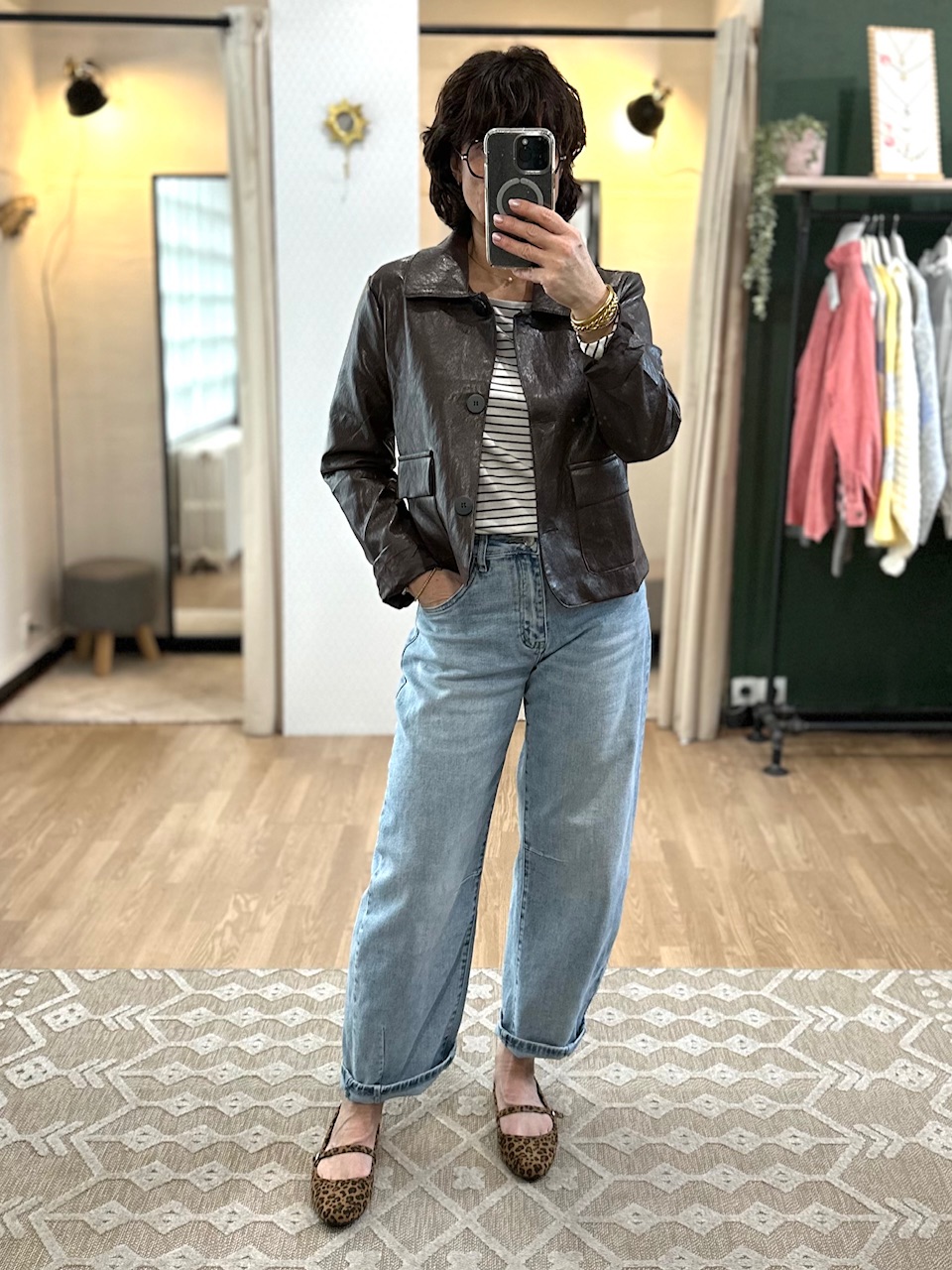 jean barrel bleu clair