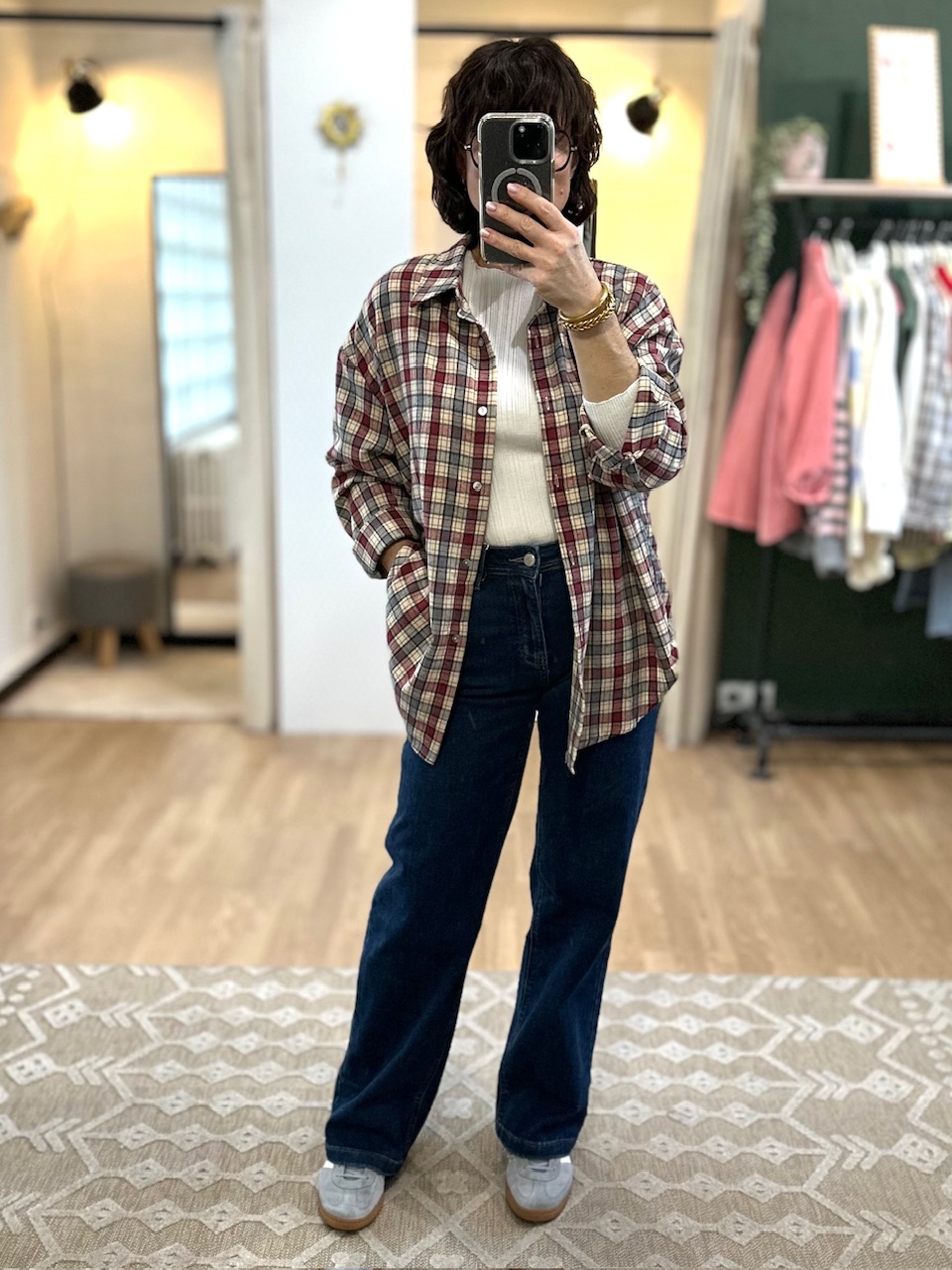 chemise oversize carreaux