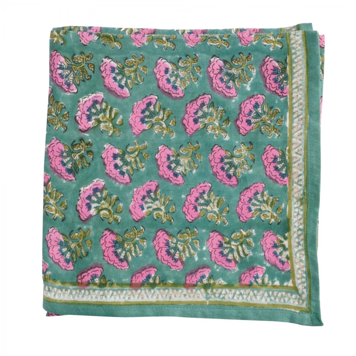 foulard-indien-namaste-vert