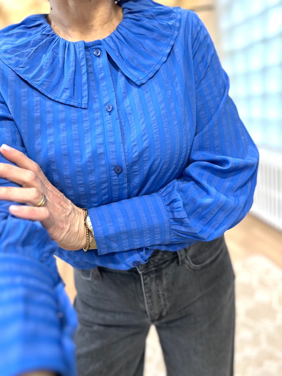 blouse bleu roi