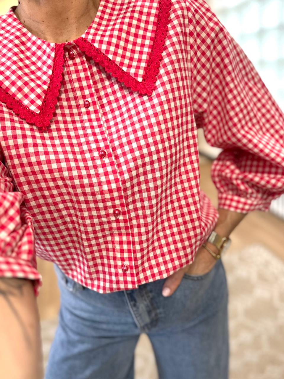 chemise a carreaux rouge