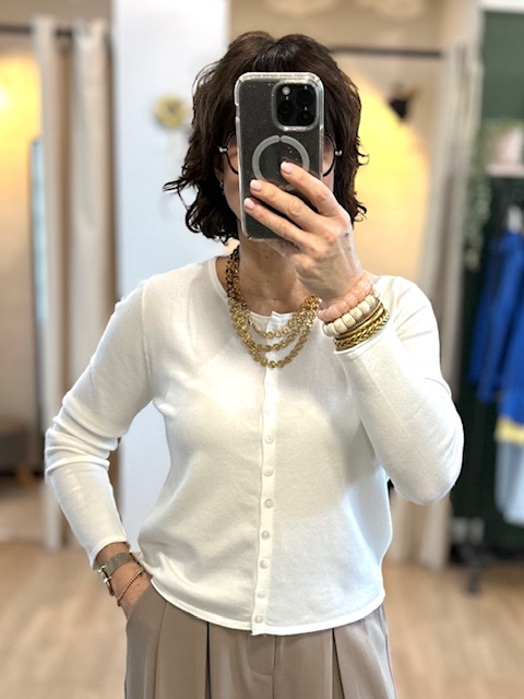 GILET BLANC FIN
