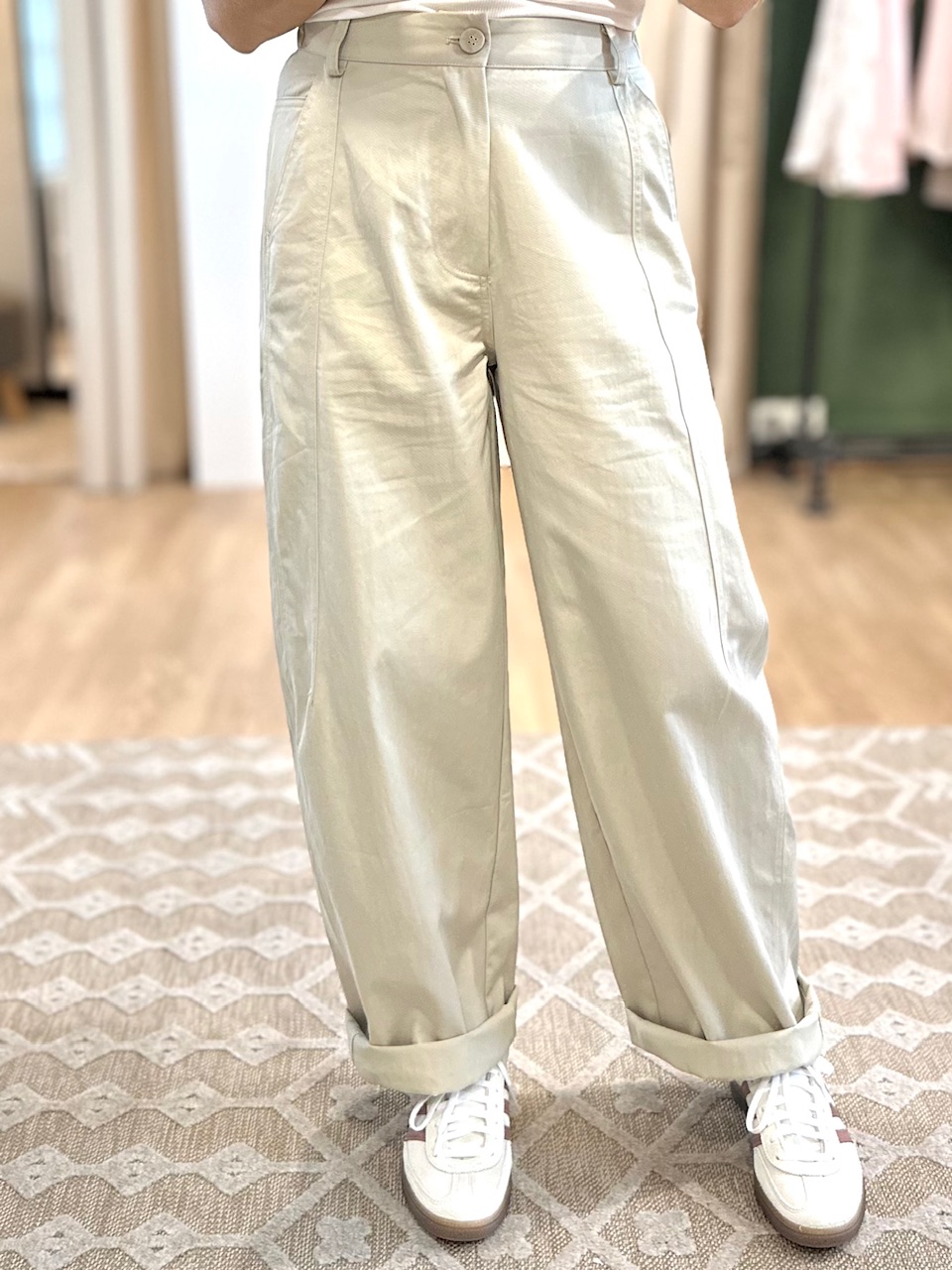pantalon ballon beige