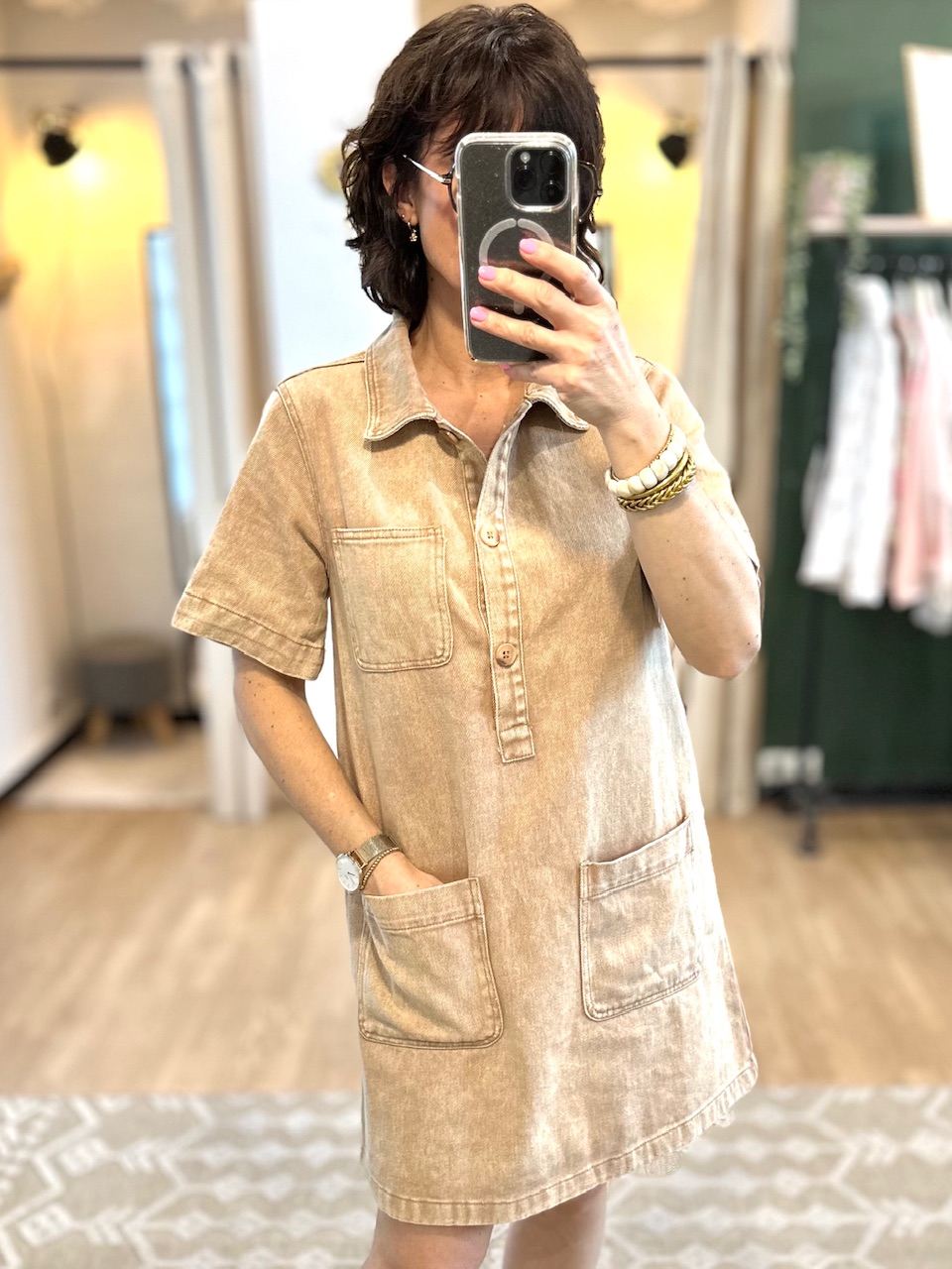 robe courte en jean