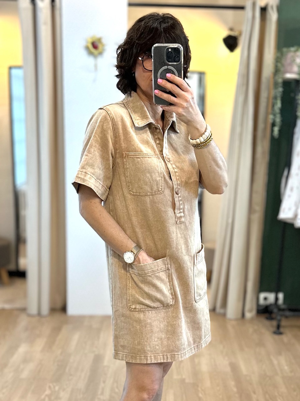 robe en jean camel