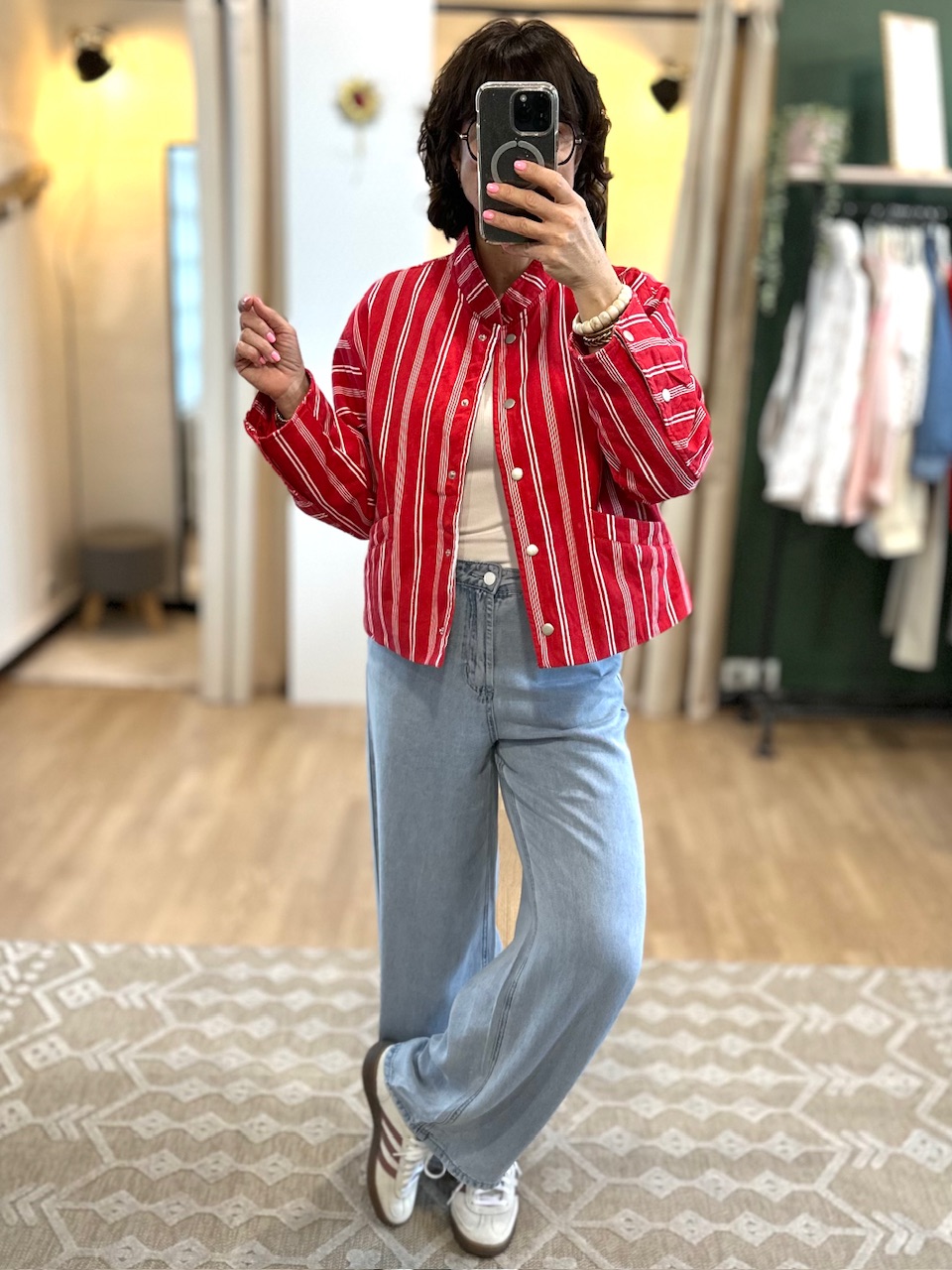 BLOUSON ROUGE FEMME