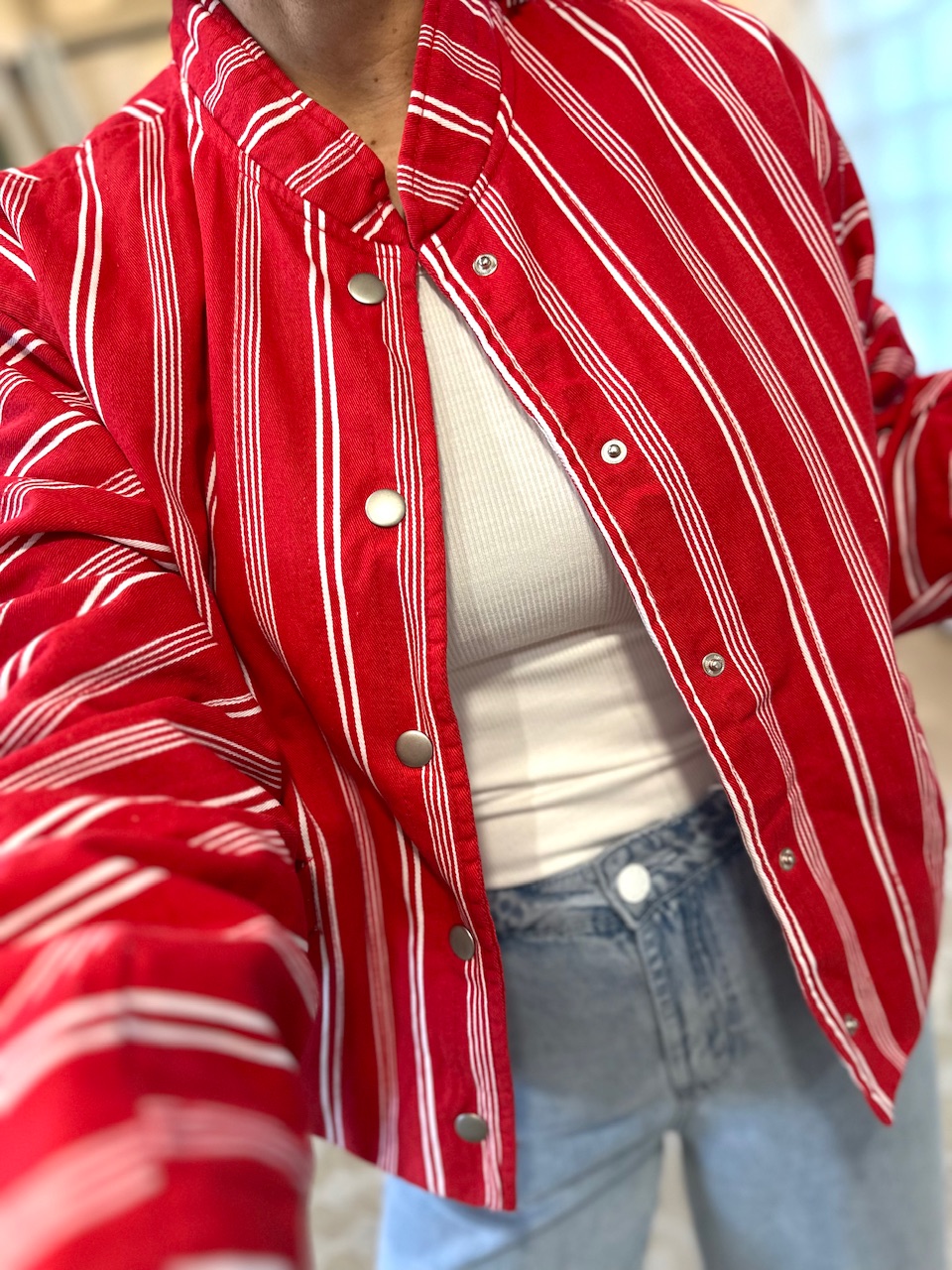 BLOUSON ROUGE RAYE