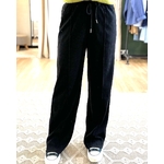 PANTALON VELOURS NOIR FEMME