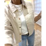 VESTE EN SUEDINE BEIGE