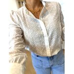 blouse blanche brodée