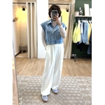 PANTALON BLANC A PINCES