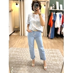 BLOUSE BRODE MANCHES COURTES