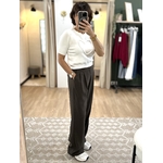 PANTALON A PINCES MARRON