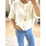 GILET MANCHES COURTES ECRU