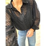 CHEMISE NOIRE PLUMETIS