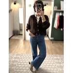 gilet marron mohair