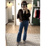gilet marron femme