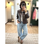 veste cuir marron femme