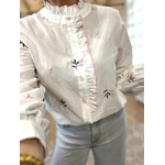 blouse coton broderie rose