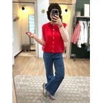GILET ROUGE MOHAIR